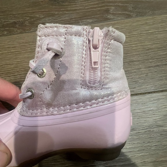 Toddler Sperry Saltwater Duck Boots Pink - Picture 9 of 9